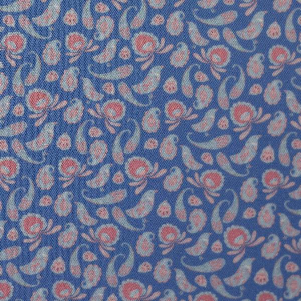 Paisley Bird by jolijou - Kleines Paisley Muster mit Vögel, himmelblau